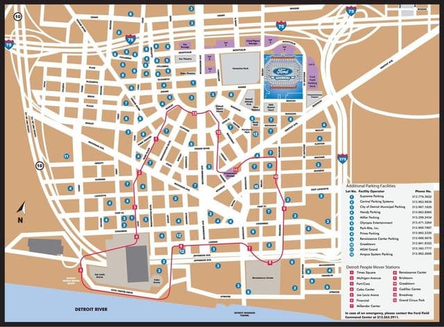 Detroit metro stations map